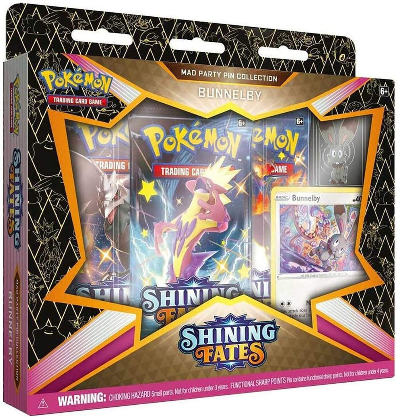 Pokémon Shining Fates Mad Party Pin Collection - Inglés