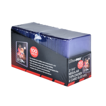 Ultra Pro - 3" x 4" Regular 100 Toploader & 100 Card Sleeves