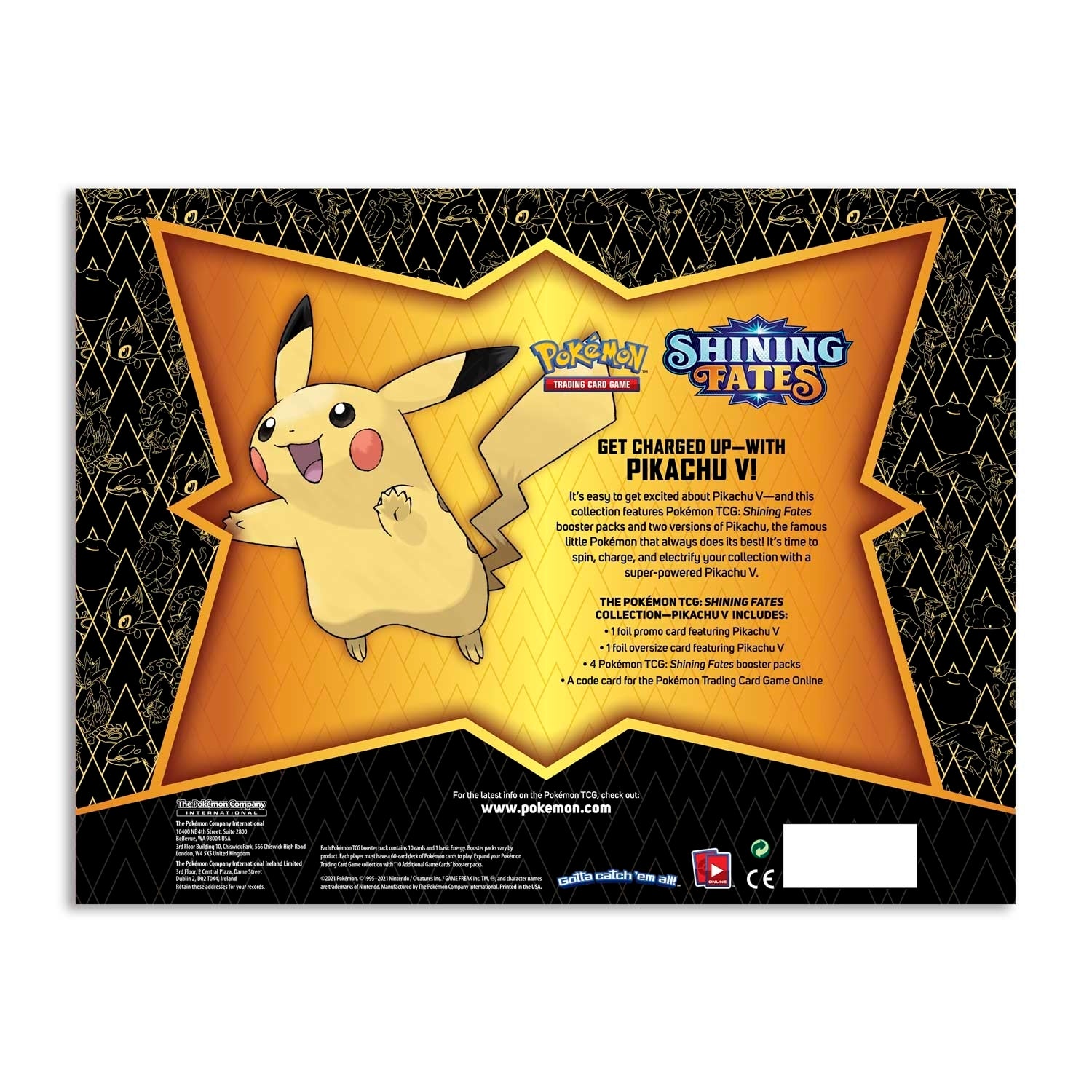 Shining Fates Collection Pikachu V Box Pokémon - Inglés