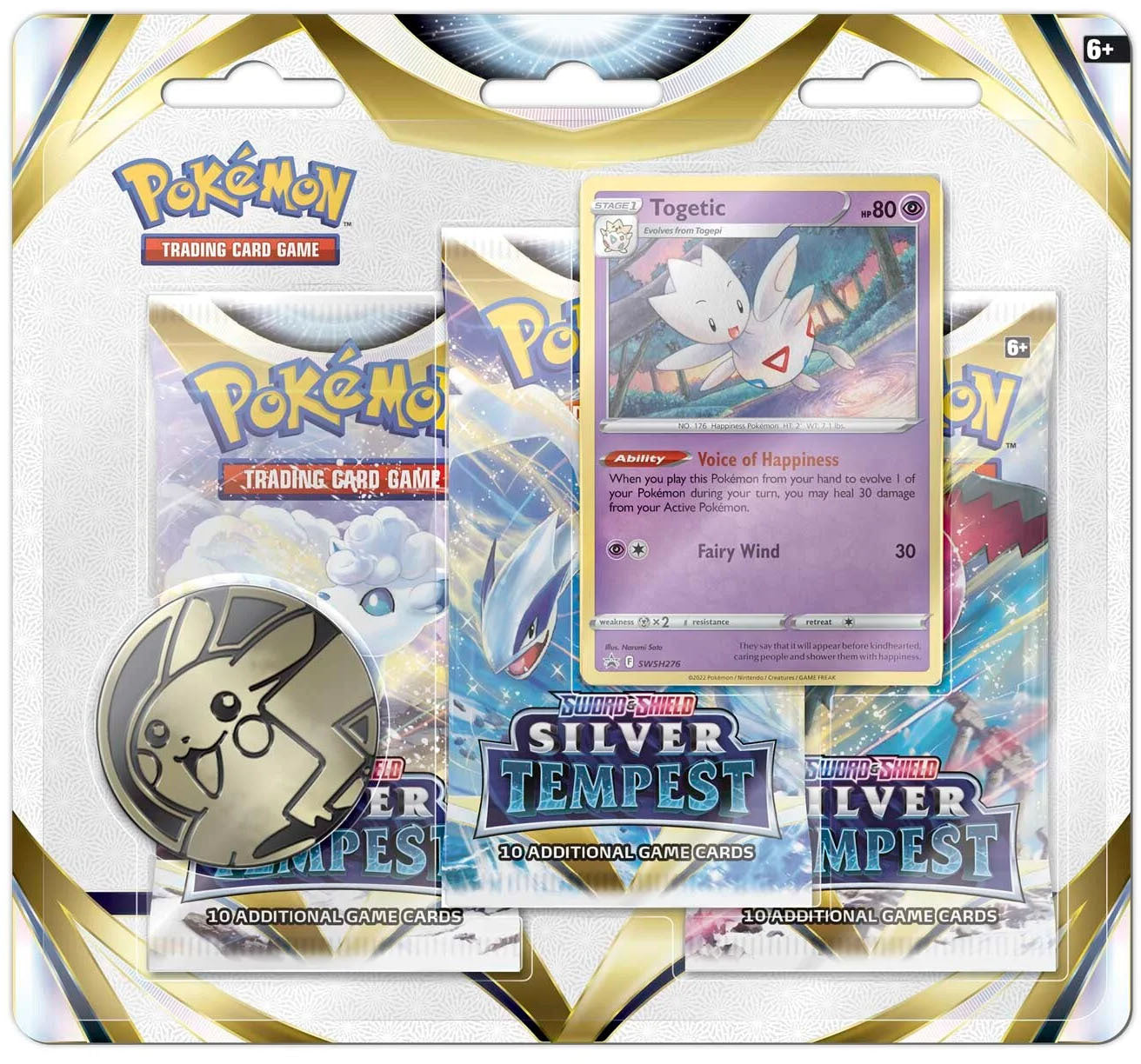 Blister de tres sobres Pokémon Silver Tempest (Togetic)