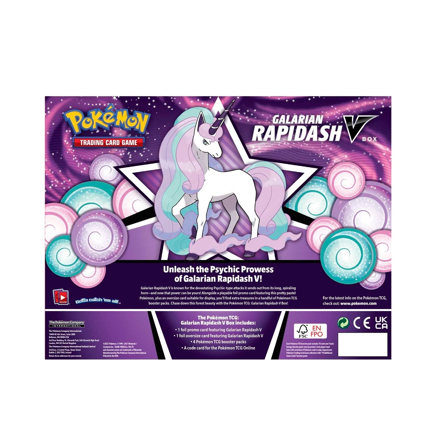 Caja Pokémon Galarian Rapidash V