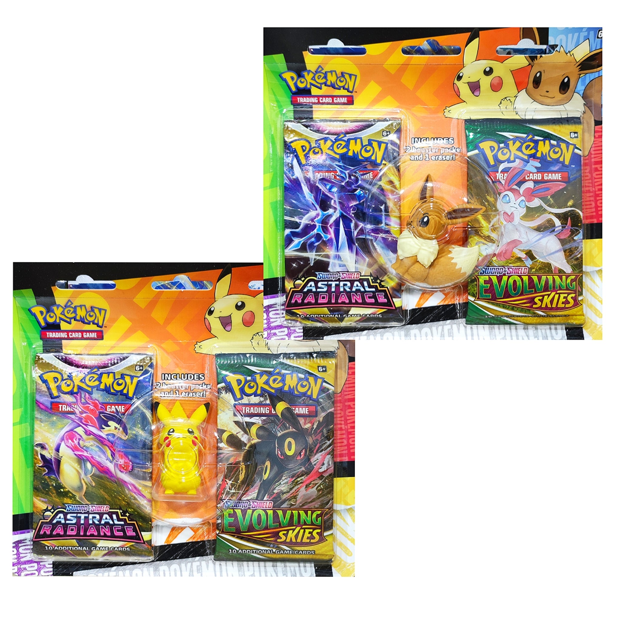 Pokémon Blister Back To School Eraser (Pikachu/Eevee) Inglés