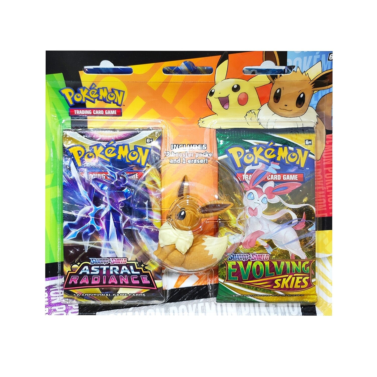 Pokémon Blister Back To School Eraser (Pikachu/Eevee) Inglés