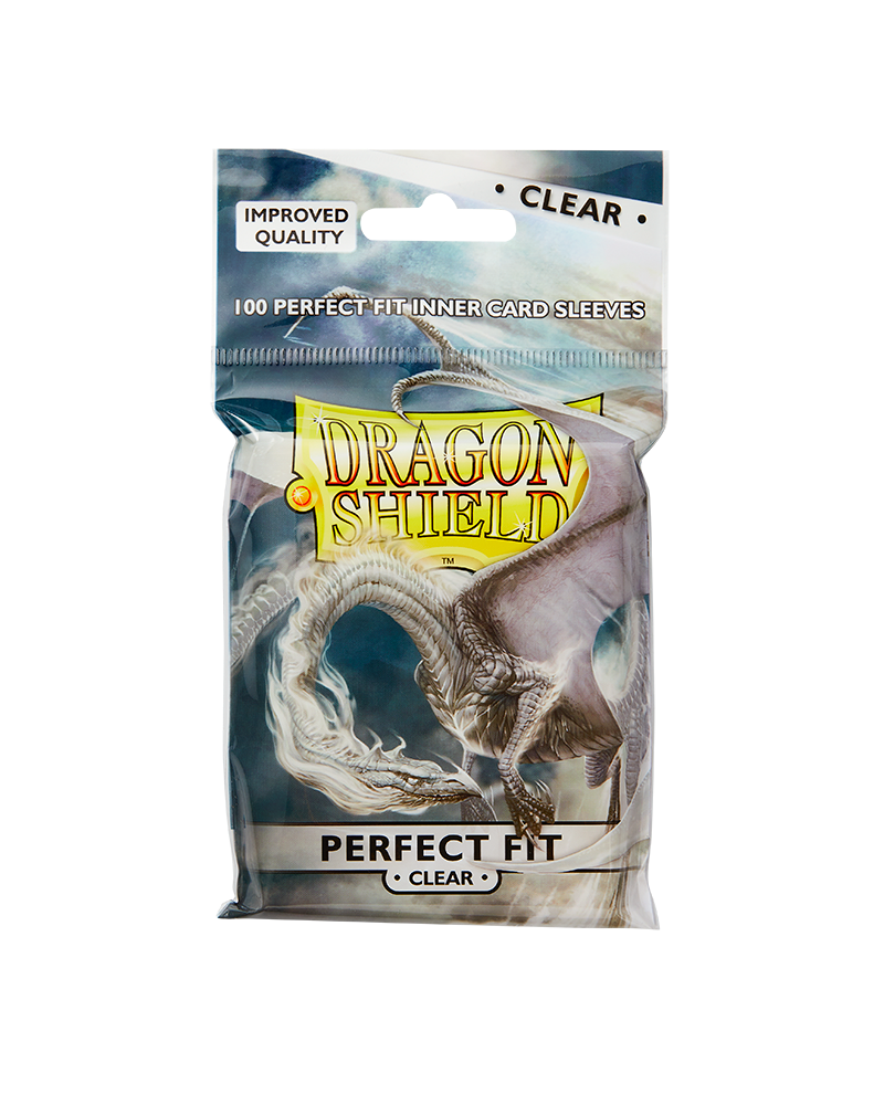 Dragon Shield Standard Perfect Fit Sleeves - Clear/Clear (100 Sleeves)