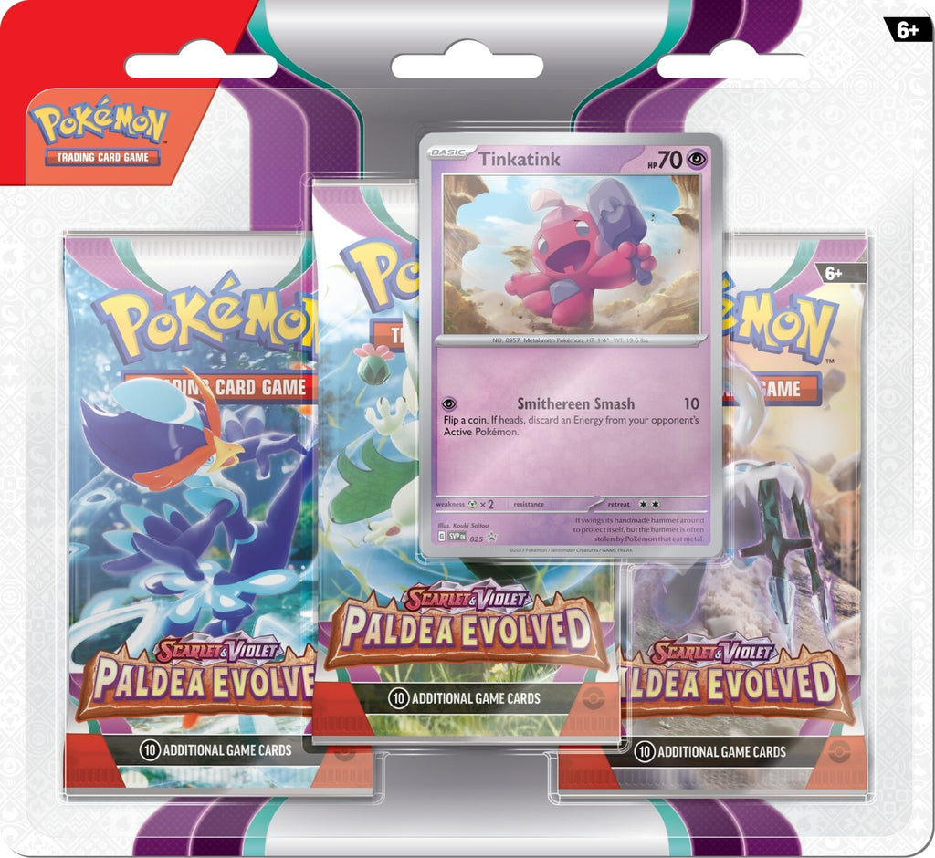 Pokémon Blister 3 sobres PALDEA EVOLVED - Inglés