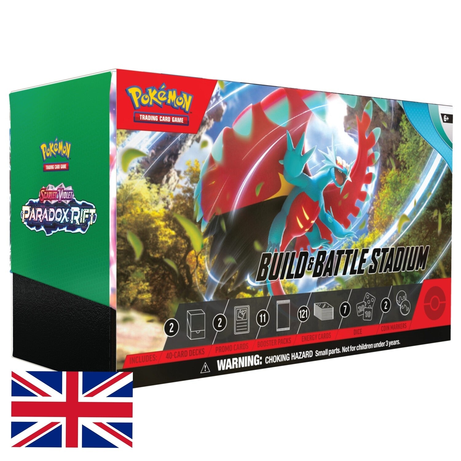 Estadio Combina y Combate Pokémon Paradox Rift y Brecha Paradójica