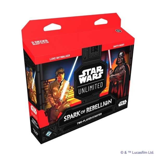 Caja inicio dos jugadores Star Wars: Unlimited Spark of Rebellion y La Chispa de La Rebelión