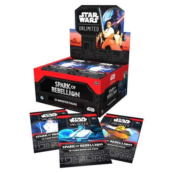 Caja 24 sobres Star Wars: Unlimited Spark of Rebellion y La Chispa de La Rebelión