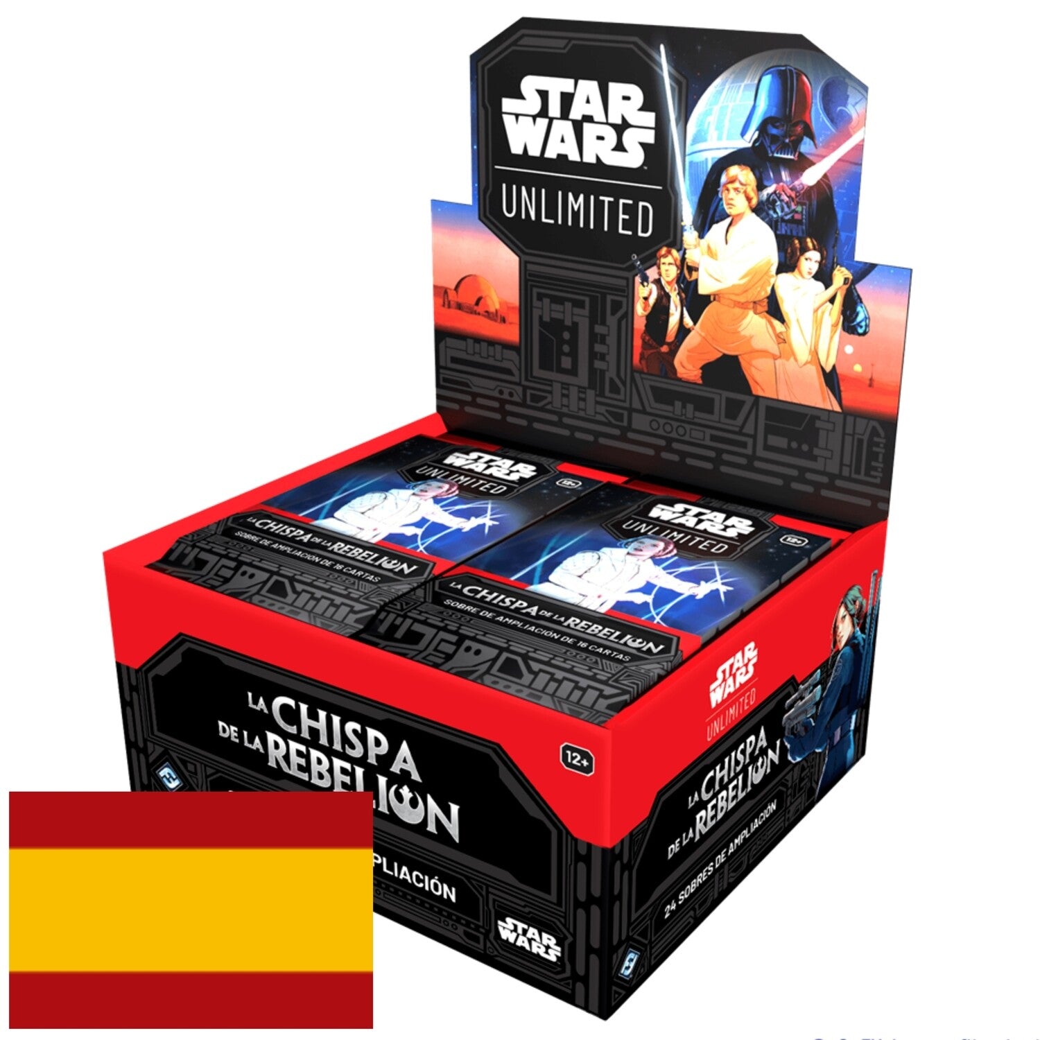 Caja 24 sobres Star Wars: Unlimited Spark of Rebellion y La Chispa de La Rebelión