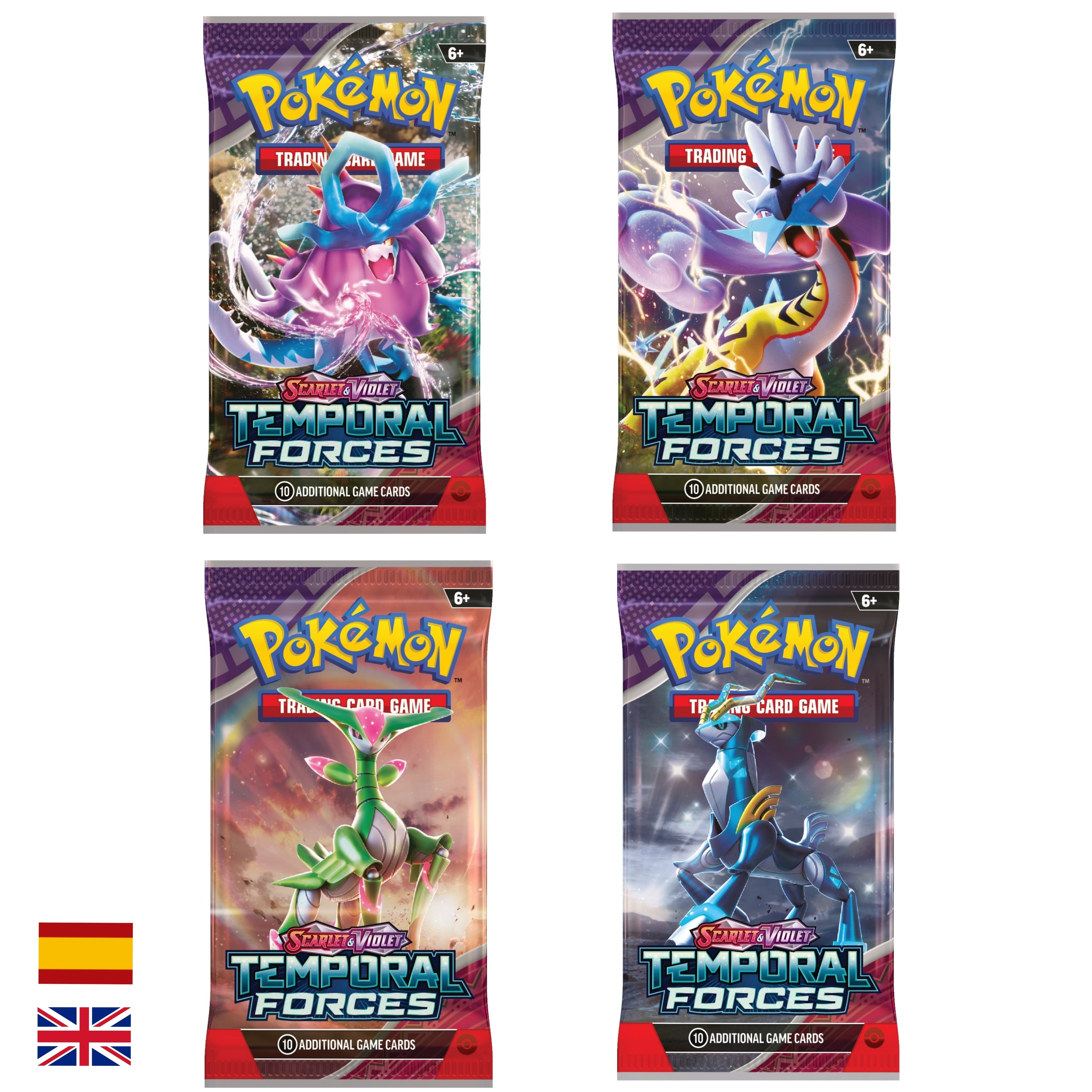 Sobres Pokémon Temporal Forces y Fuerzas Temporales