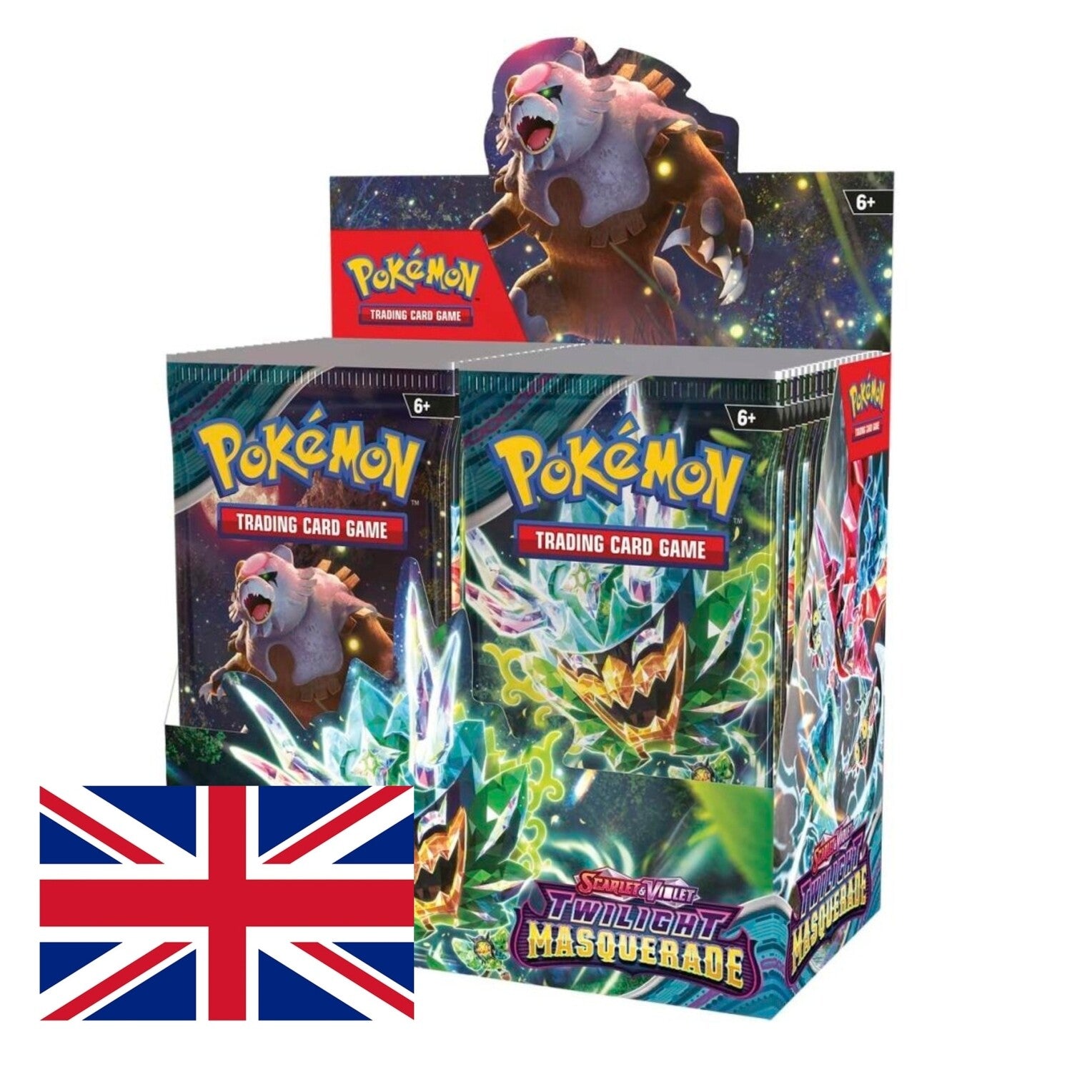 Caja de 36 sobres Pokémon Twilight Masquerade y Mascarada Crepuscular