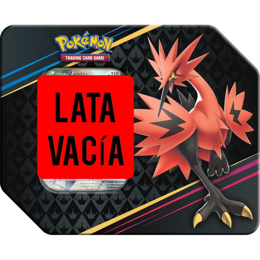 Lata Pokémon Crown Zenith Zapdos  *Lata vacía*