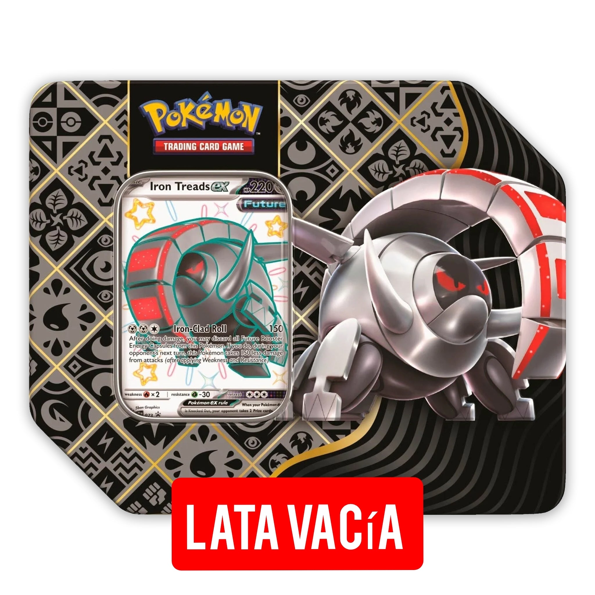 Lata Pokémon Paldean Fates Iron Treads *Lata vacía*