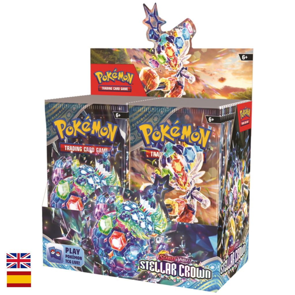 Caja de 36 sobres Pokémon Stellar Crown y Corona Astral