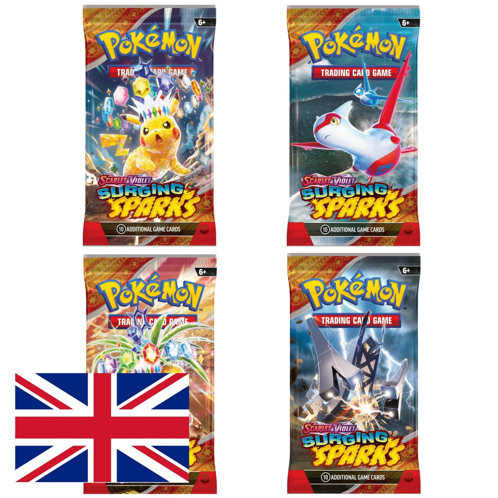 Sobres Pokémon Surging Sparks y Chispas Fulgurantes