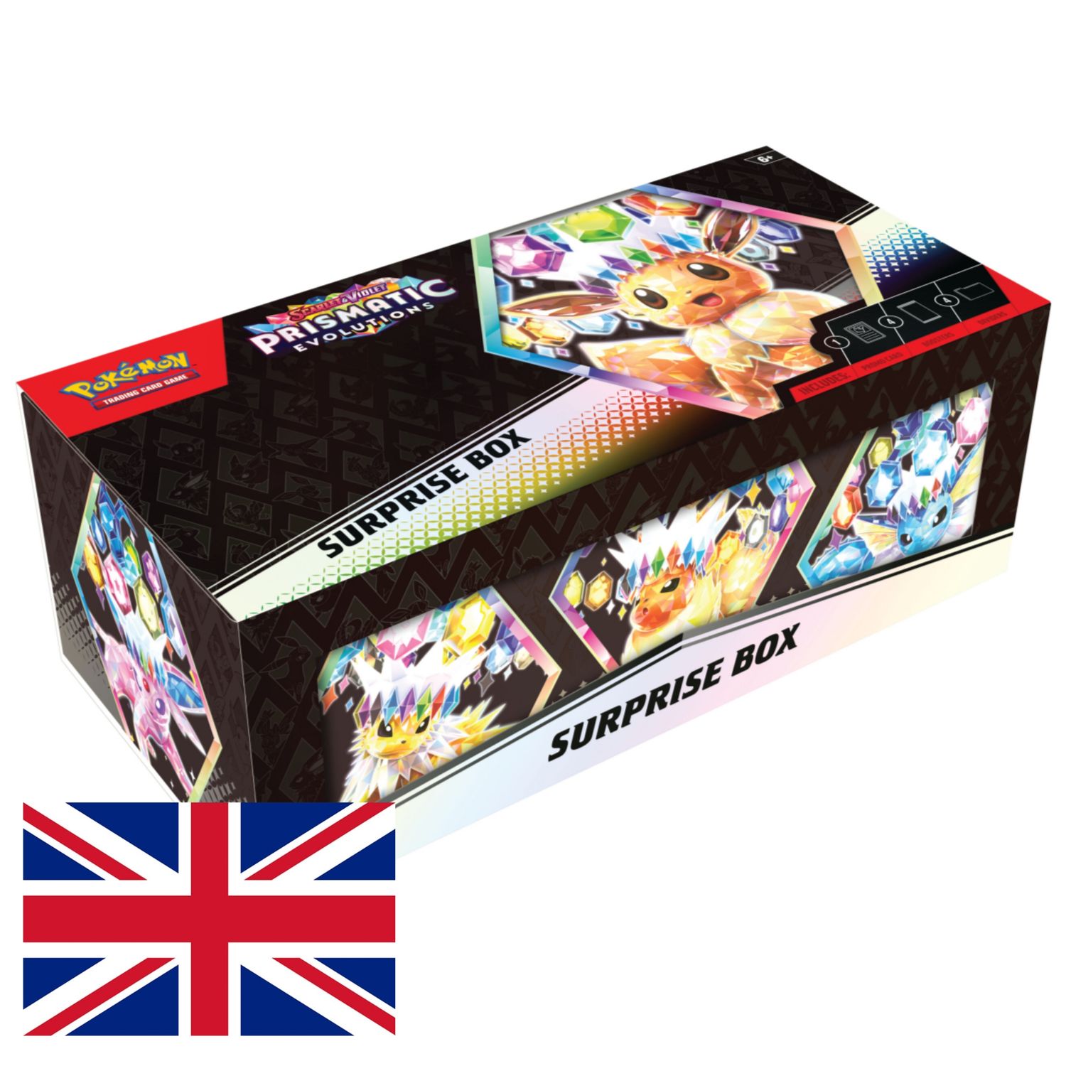 Surprise Box Pokémon Prismatic Evolutions y Evoluciones Prismáticas