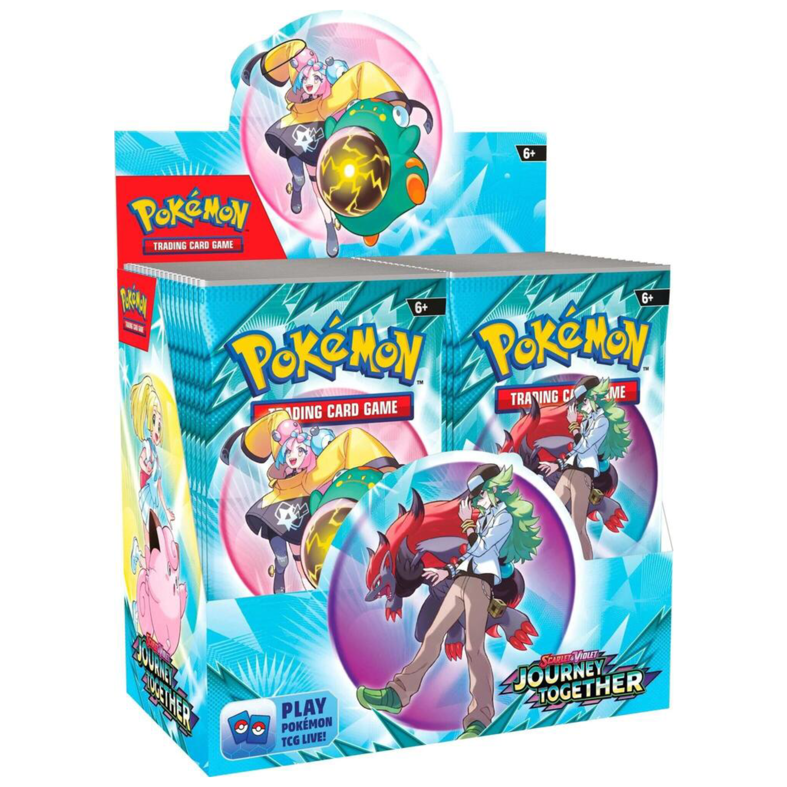 Caja 36 sobres Pokémon Journey Together y Juntos de Aventura