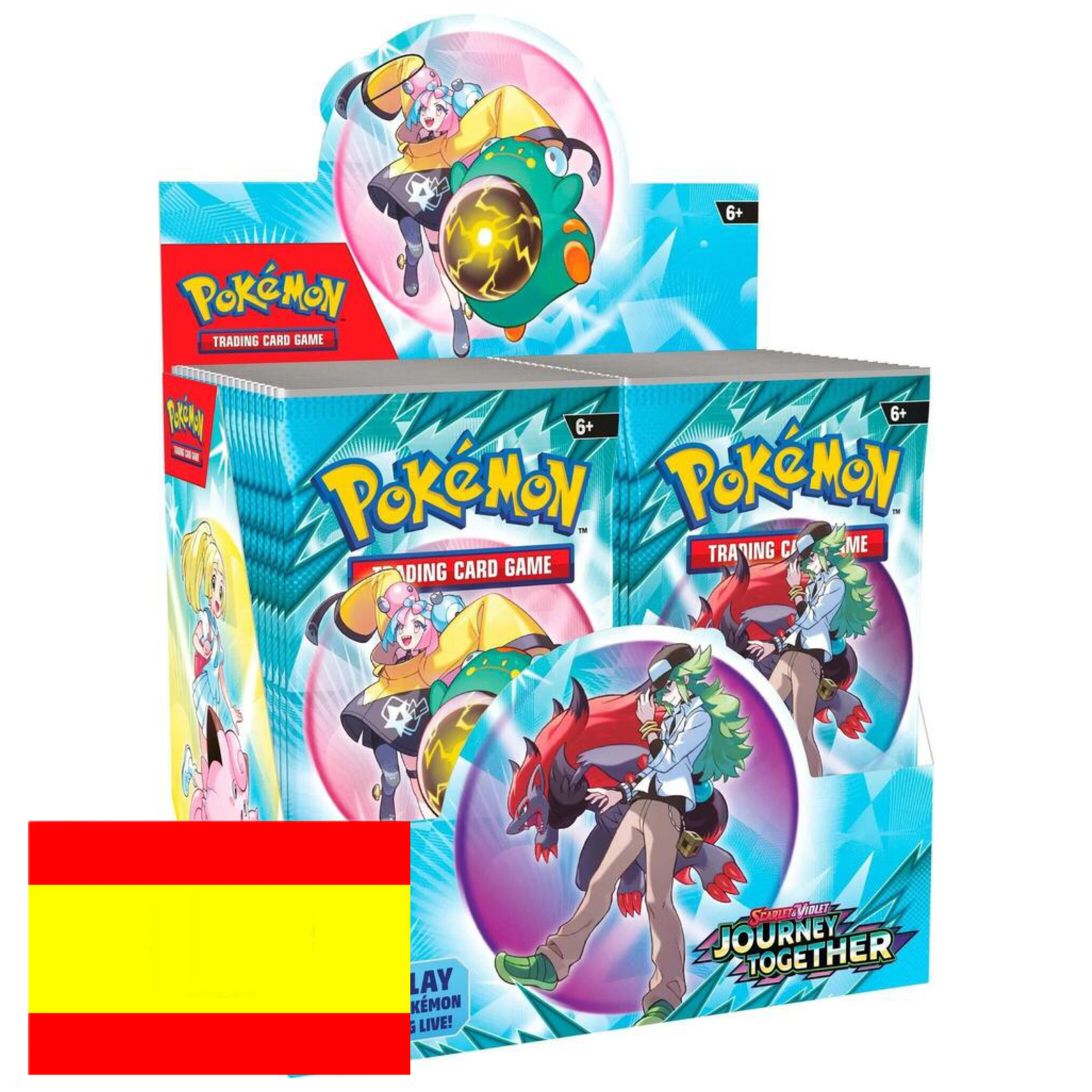 Caja 36 sobres Pokémon Journey Together y Juntos de Aventura