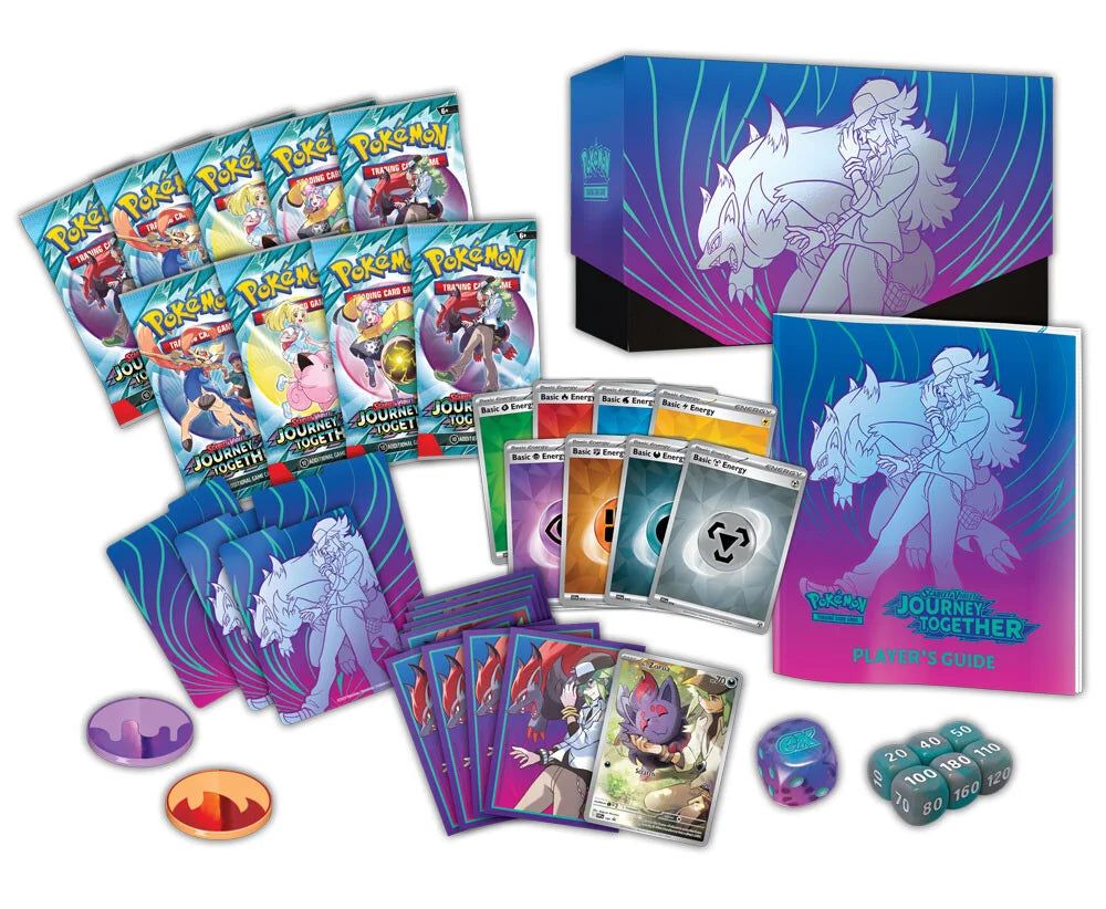 Elite Trainer Box Pokémon Journey Together y Juntos de Aventura