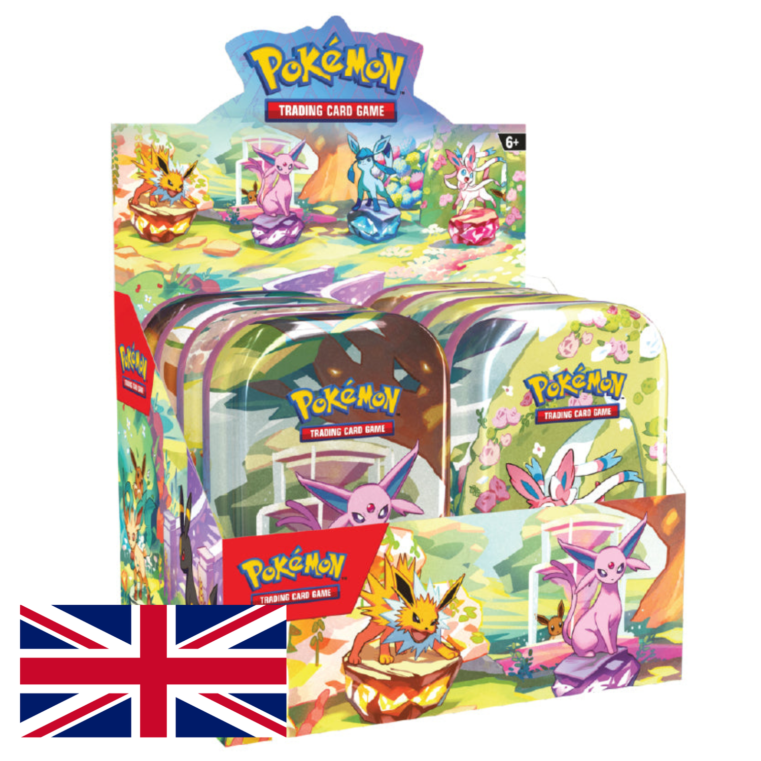 Mini Latas Pokémon Prismatic Evolutions y Evoluciones Prismáticas
