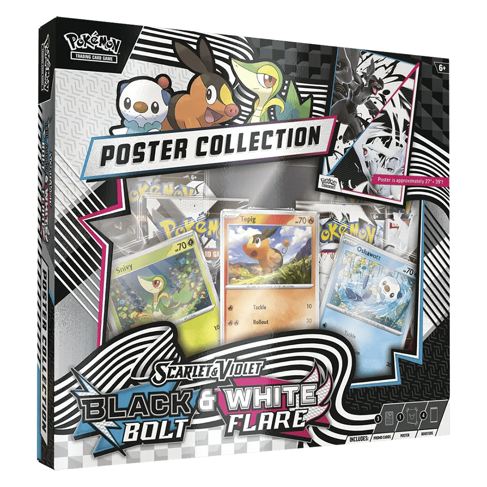 Unova Poster Collection Pokémon White Flare - Black Bolt y Llama Blanca - Fulgor Negro