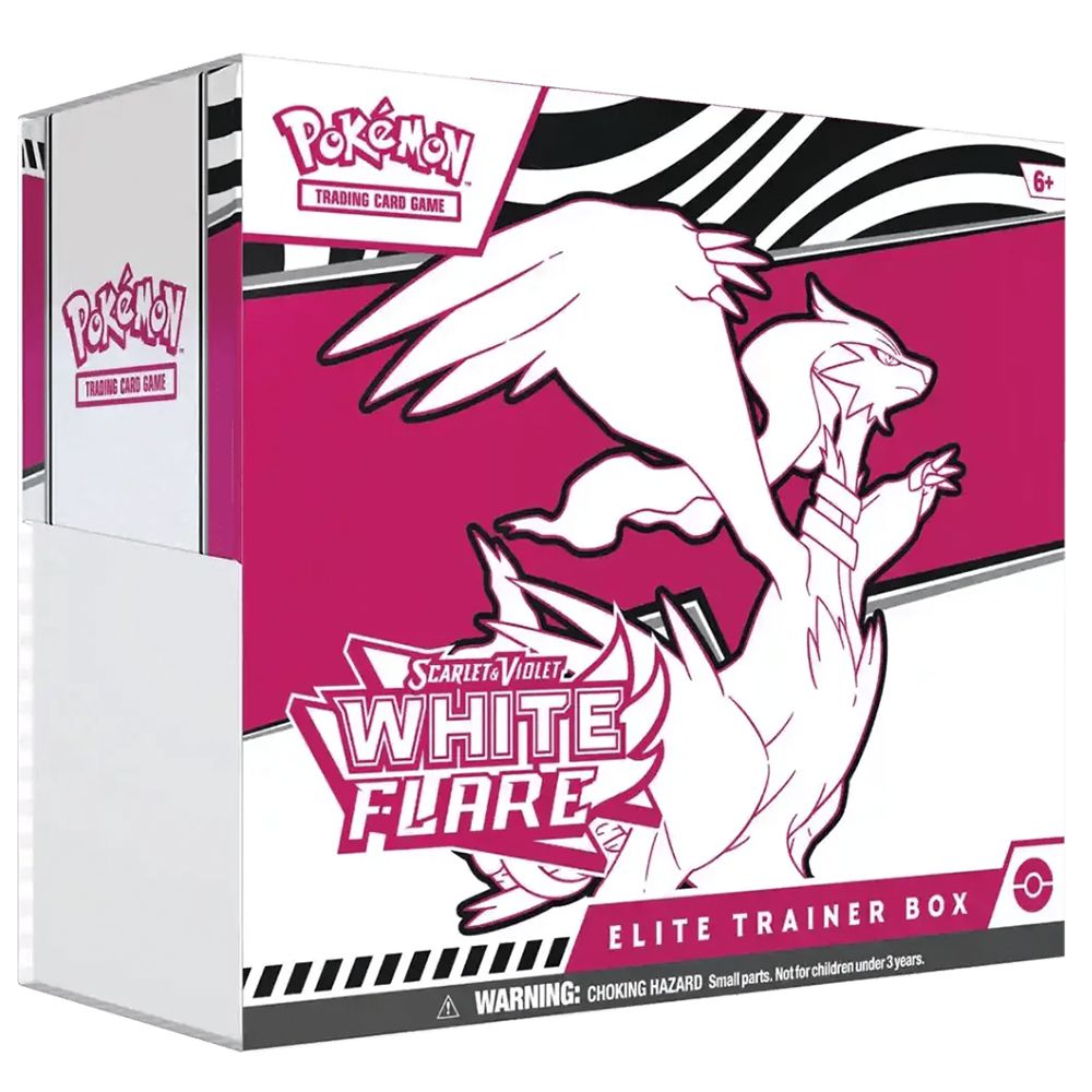 Caja de Entrenador de Elite Pokémon White Flare - Black Bolt y Llama Blanca - Fulgor Negro
