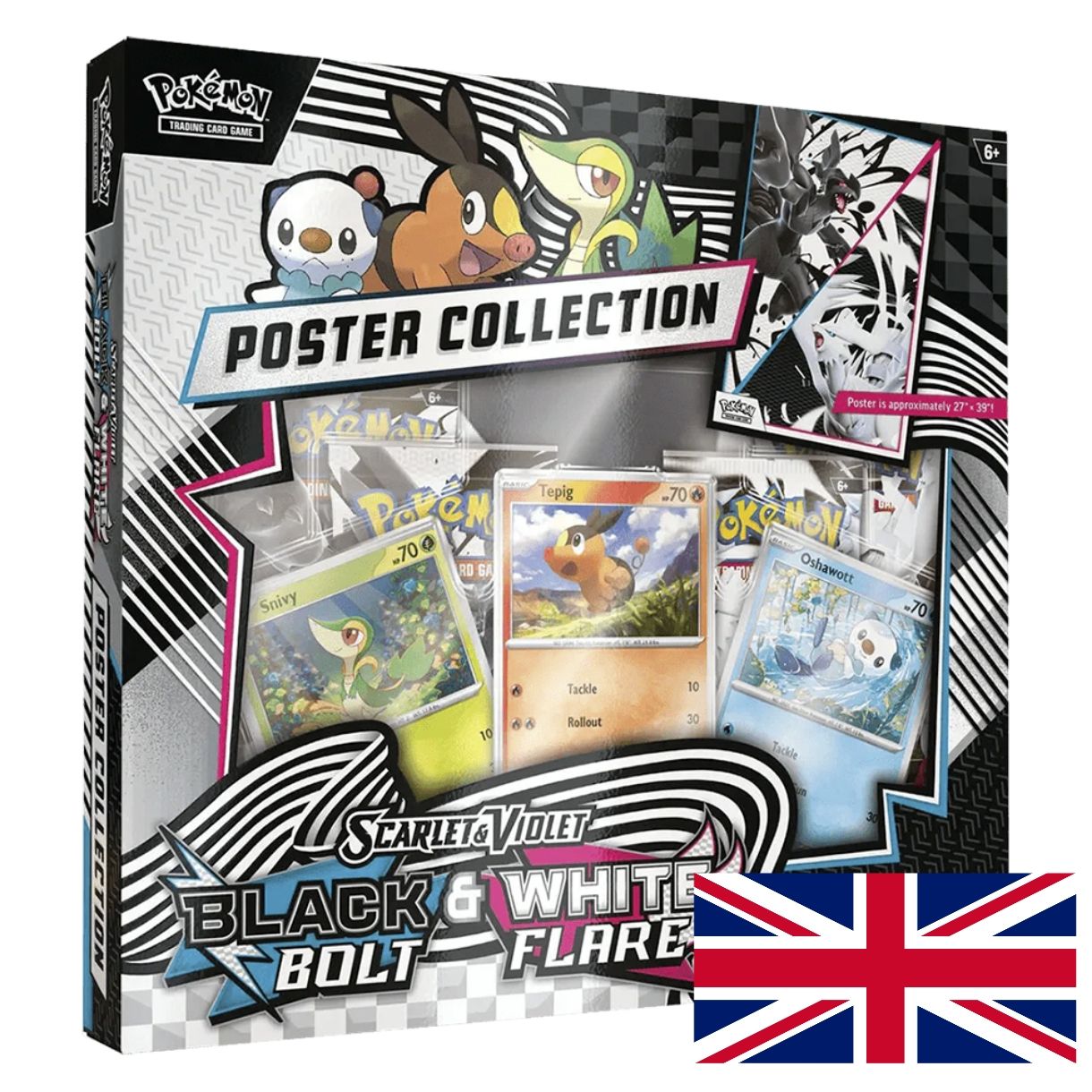 Unova Poster Collection Pokémon White Flare - Black Bolt y Llama Blanca - Fulgor Negro