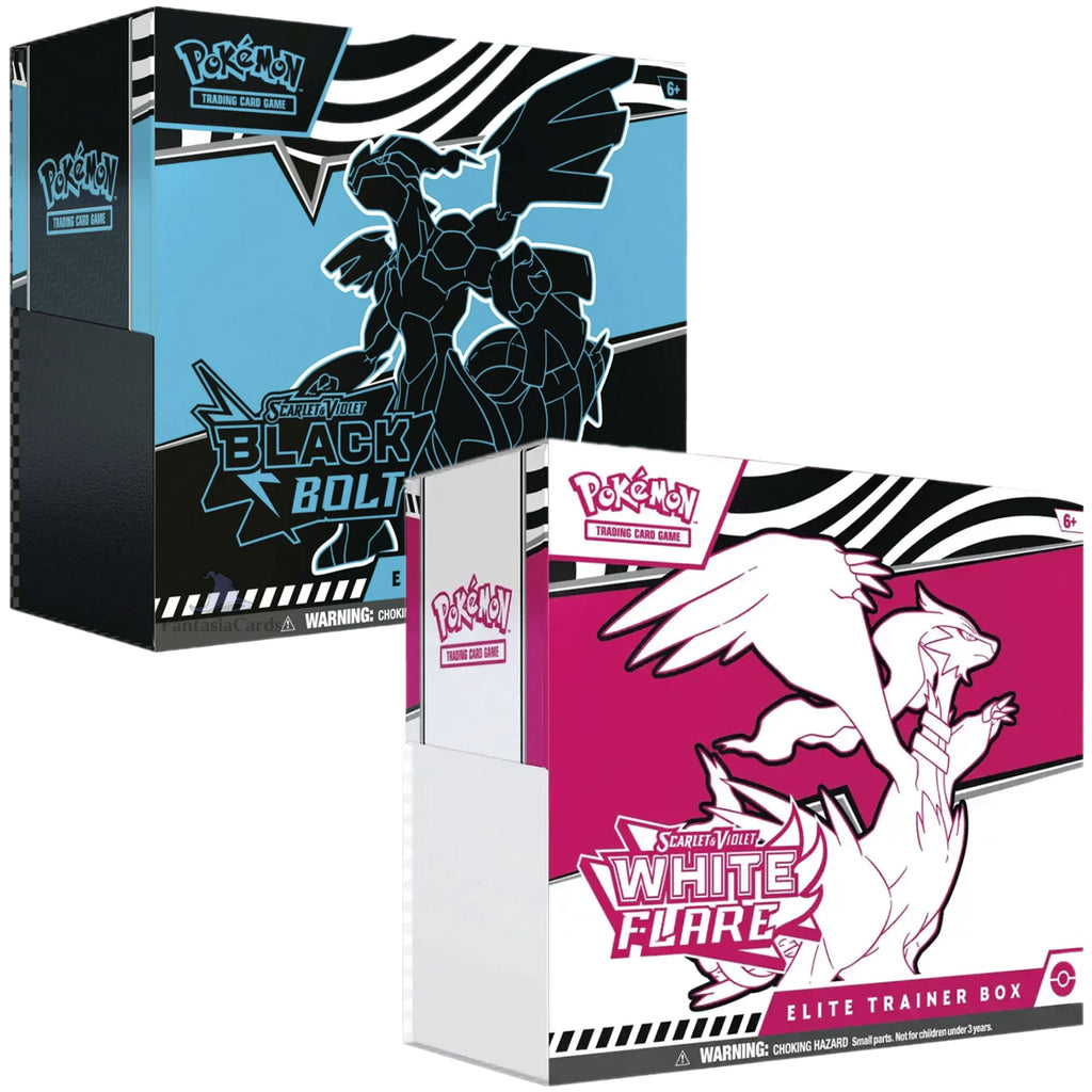 Caja de Entrenador de Elite Pokémon White Flare - Black Bolt y Llama Blanca - Fulgor Negro