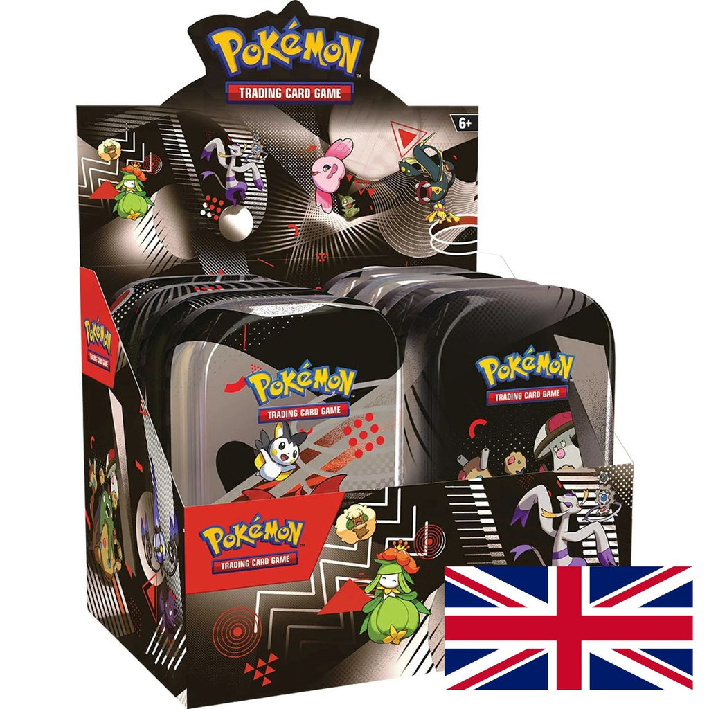 Mini Latas Pokémon White Flare - Black Bolt y Llama Blanca - Fulgor Negro