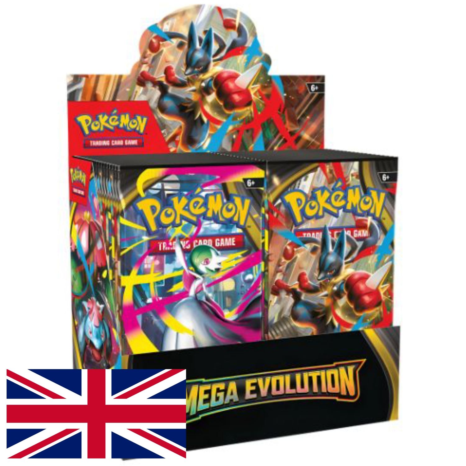 Caja 36 sobres Pokémon Mega Evolution y Mega Evolución