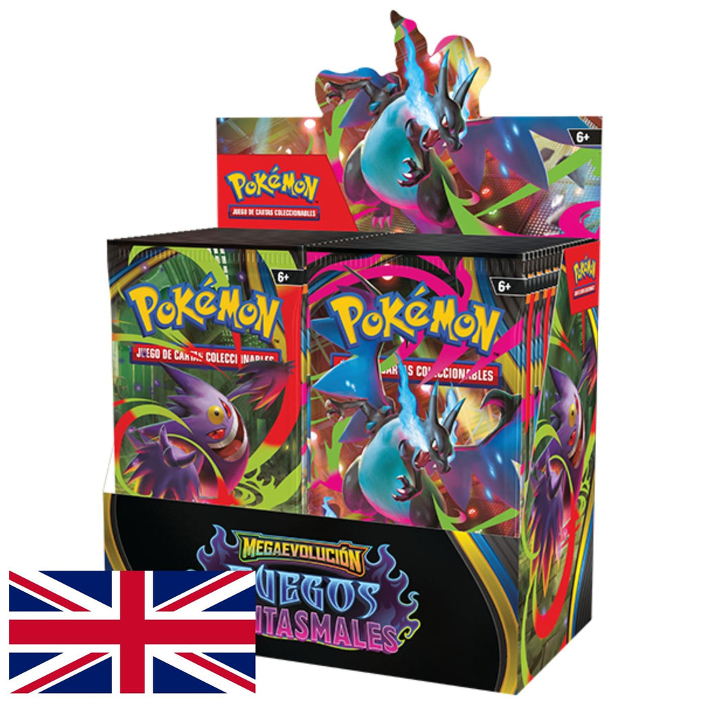 Caja 36 sobres Pokémon Fuegos Fantasmales y Phantasmal Flames