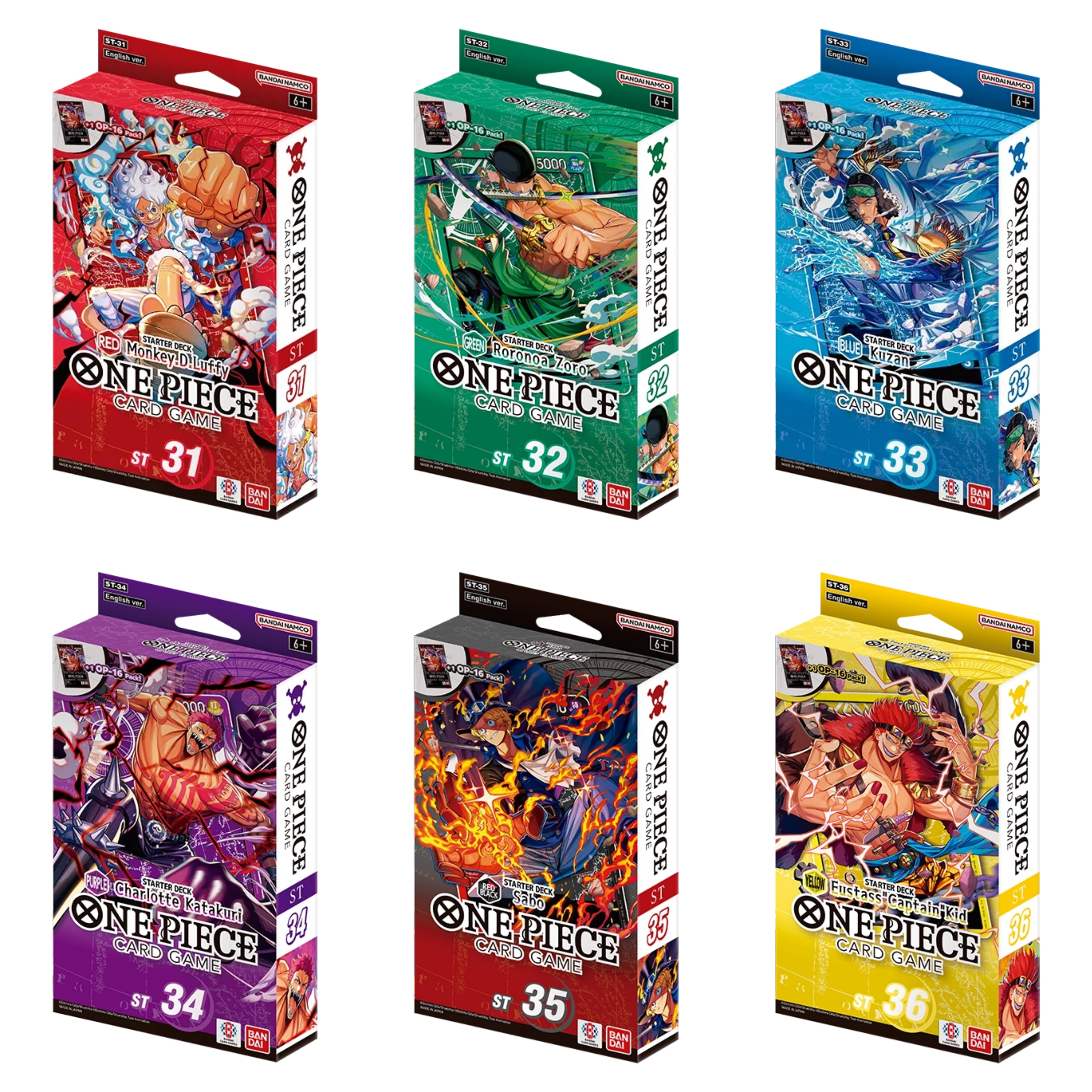 Starter Deck ST31 • ST32 • ST33 • ST34 • ST35 • ST36 - One Piece Card Game