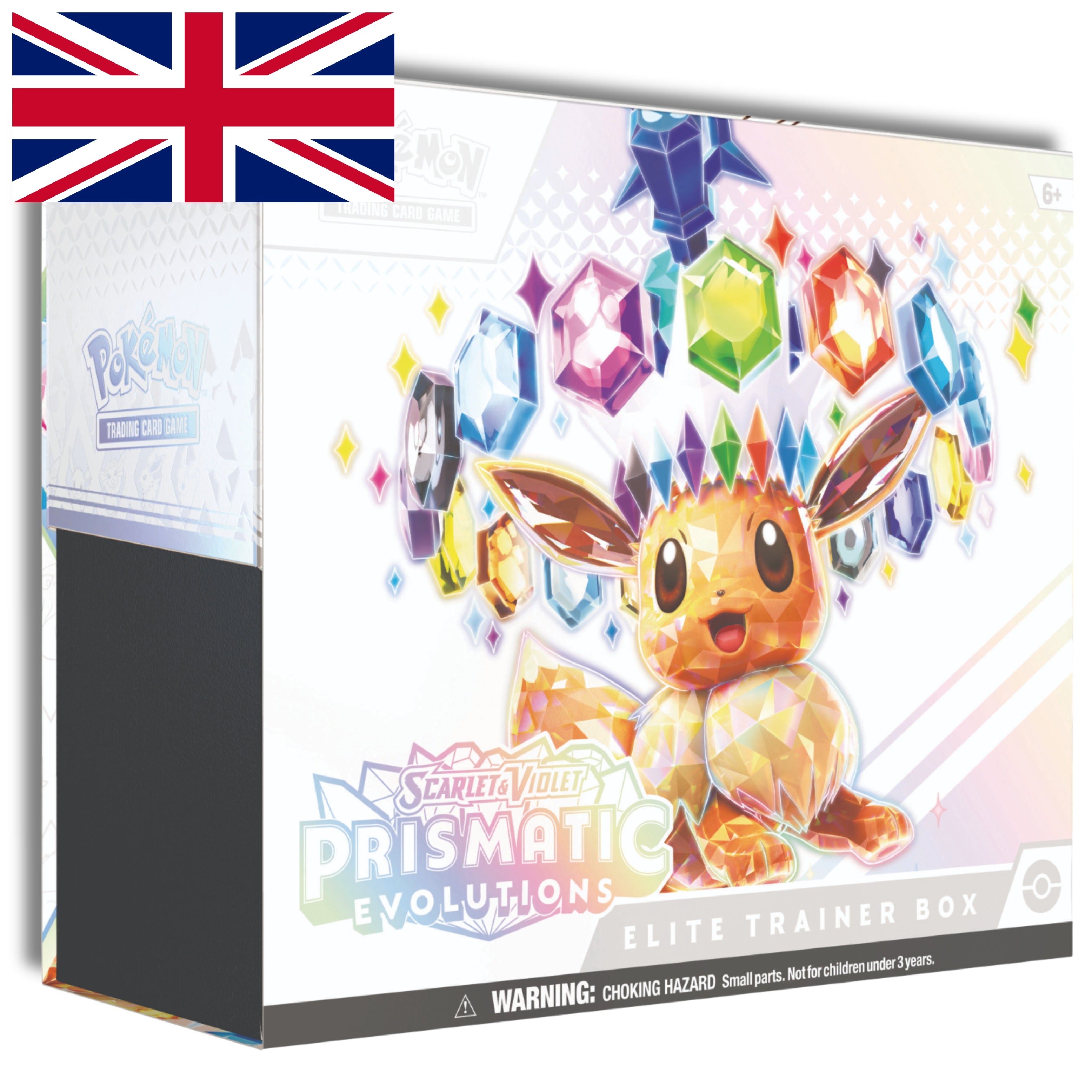 Caja de Entrenador de Elite Pokémon Prismatic Evolutions y Evoluciones Prismáticas