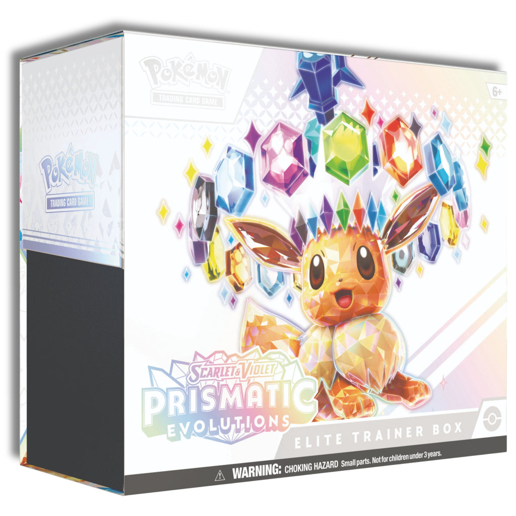 Caja de Entrenador de Elite Pokémon Prismatic Evolutions y Evoluciones Prismáticas