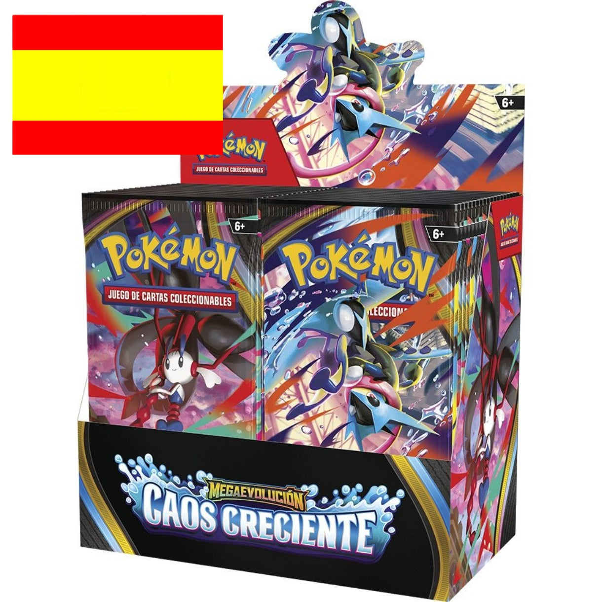[PREVENTA] Caja 36 sobres Pokémon Caos Creciente y Chaos Rising